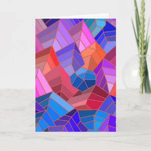 Tarjeta Vista de montañas de fantasía desde el cielo