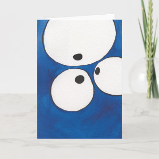 Tarjeta Vista de ojo a ojo, azul, notecard