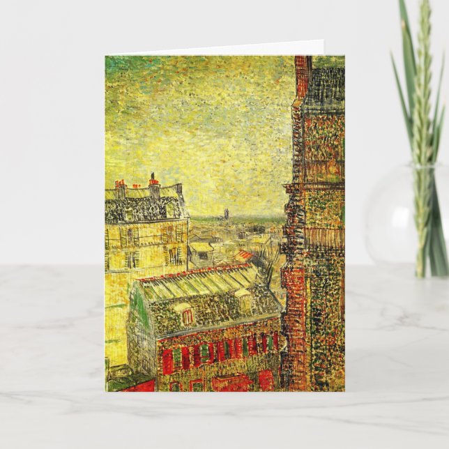 Tarjeta Vista de París desde la habitación de Vincent van  (Anverso)