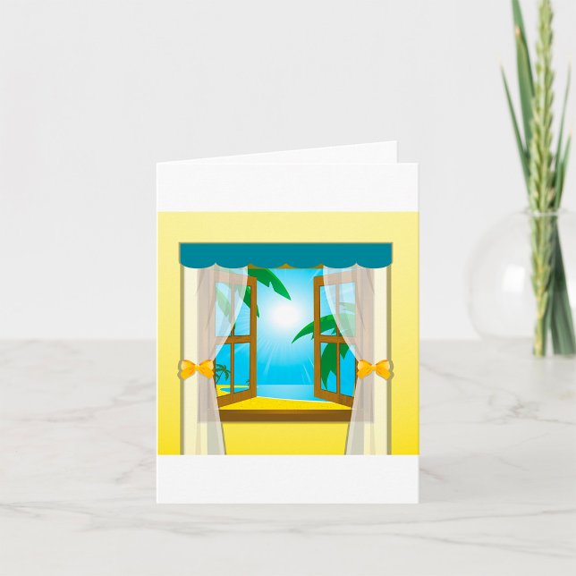Tarjeta Vista de playa de verano (Subido por el creador)