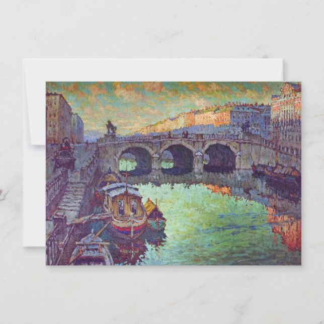 Tarjeta Vista de San Petersburgo (ciudad rusa) (Anverso)