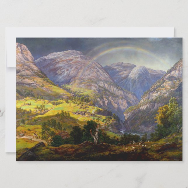 Tarjeta Vista de Stalheim en Noruega (Anverso)