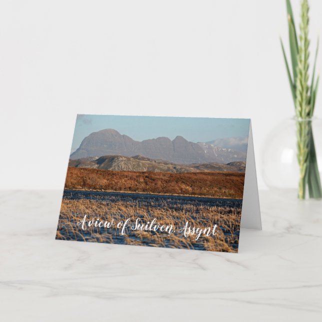 Tarjeta Vista de Suilven, Assynt, personalizada (Anverso)