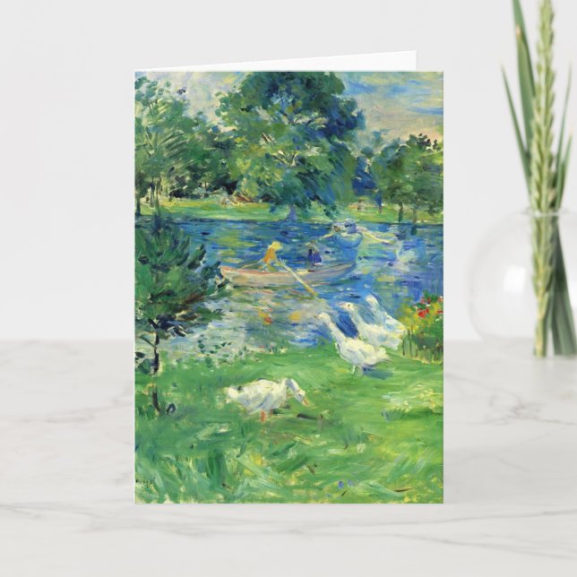 Tarjeta Vista del Bois de Boulogne de Berthe Morisot (Anverso)