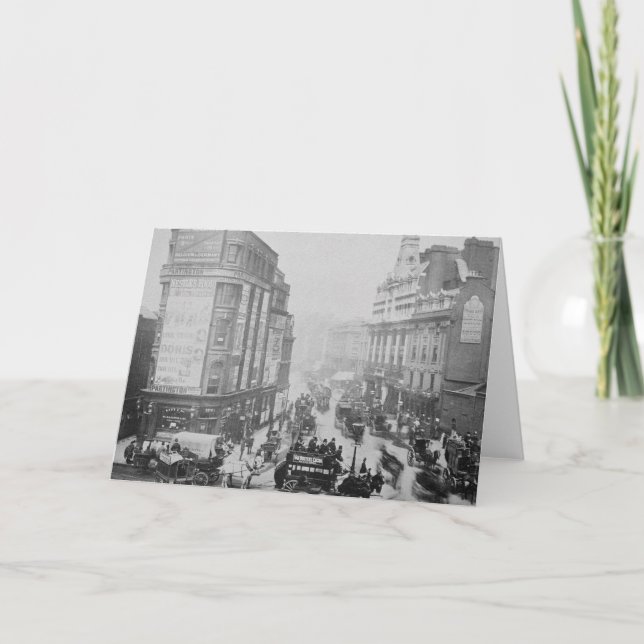 Tarjeta Vista del camino de la corte de Tottenham, c.1885 (Anverso)