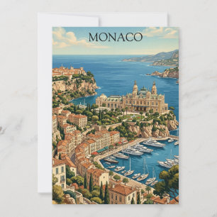 Tarjeta Vista del Casino de Mónaco en la Riviera Francesa