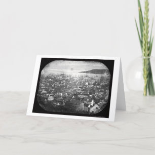 Tarjeta Vista del Daguerreotype 1855 del puerto de San