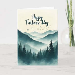 Tarjeta Vista del Día del Padre Escénico
