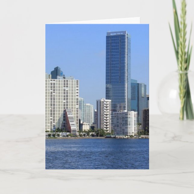 Tarjeta Vista del horizonte de Miami (Anverso)
