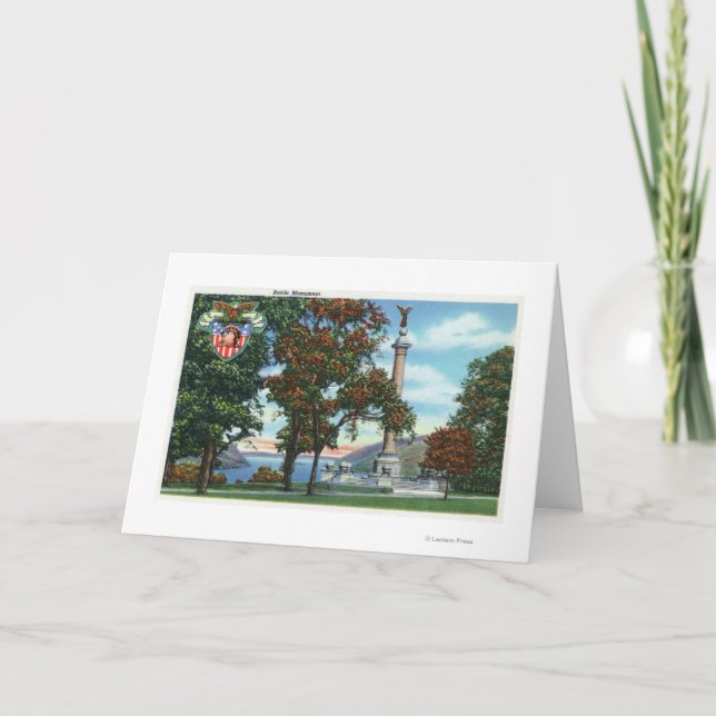 Tarjeta Vista del monumento de la batalla (Anverso)