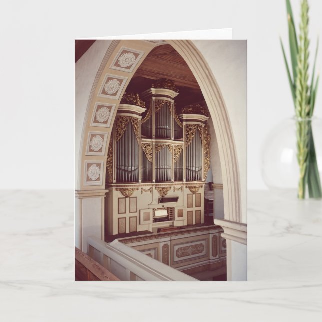 Tarjeta Vista del órgano en la iglesia en Rotha (Anverso)