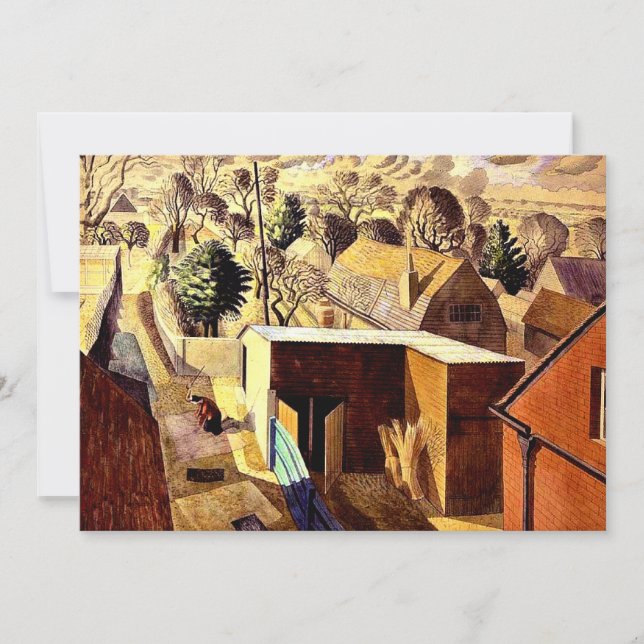 Tarjeta Vista desde la Casa de Ladrillo, Gran Bardfield, (Anverso)