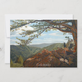 Tarjeta Vista panorámica de montaña de observación panorám