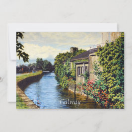 Tarjeta Vista panorámica del Canal de Galway City Irlanda