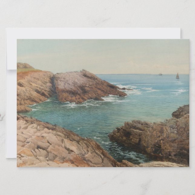 Tarjeta Vistas al mar (paisaje costero) (mar) (Anverso)