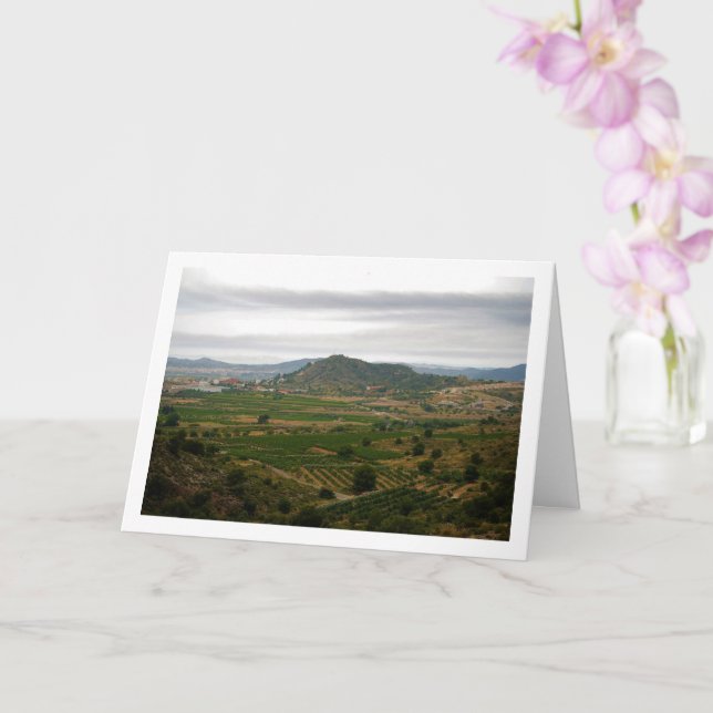 Tarjeta Vistas desde Lliria, Valencia, España (Orquídea)