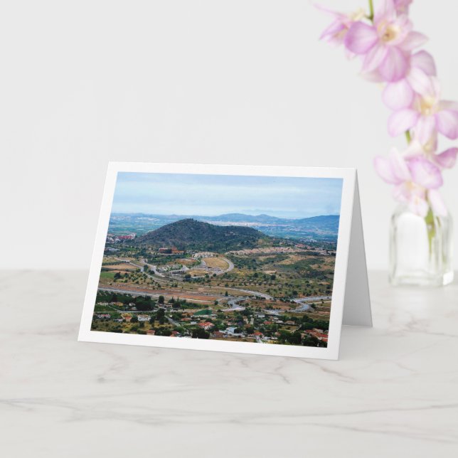 Tarjeta Vistas desde Lliria, Valencia, España (Orquídea)