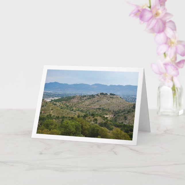 Tarjeta Vistas desde Lliria, Valencia, España (Orquídea)