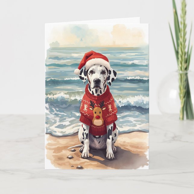 Tarjeta Vistazo de Alegría y Arena - Navidades dálmatas (Anverso)