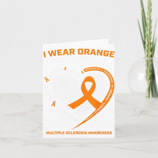 Tarjeta Viste Naranja Yo Mismo Conciencia De Esclerosis Mú (Anverso)