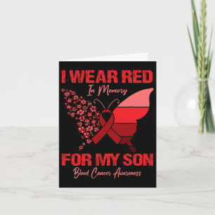 Tarjeta Vistiendo Rojo En Memoria De Mi Hijo Conciencia De