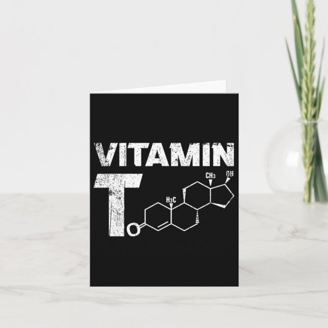 Tarjeta Vitamina T Testosteron Bodybuilding Gym Fitness Tr (Anverso)