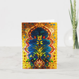 Tarjeta Vitral Art-19 del Notecard-Vintage