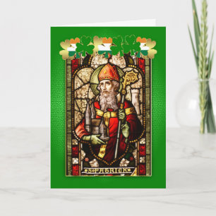 Tarjeta Vitral y rezo F del día de St Patrick
