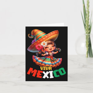 Tarjeta Viva México Día de la Independencia de México Chic