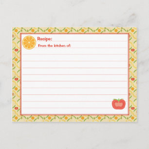 Tarjeta viva sana de la receta