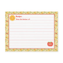 Tarjeta viva sana de la receta