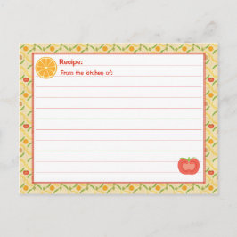 Tarjeta viva sana de la receta