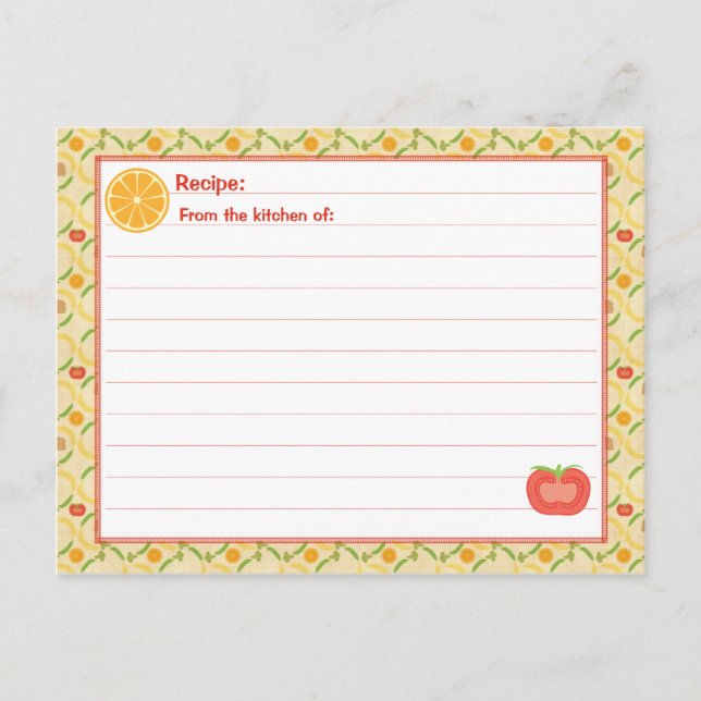 Tarjeta viva sana de la receta (Anverso)