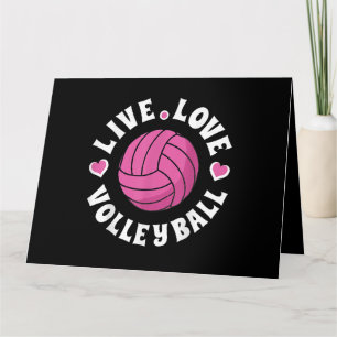 Tarjeta Vive Ama el Voleibol Para Mujeres Chicas Voleibol 