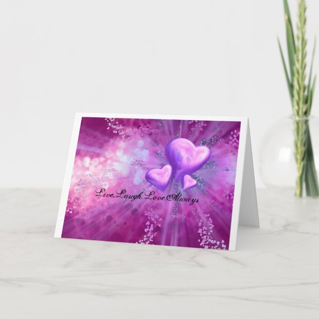 Tarjeta vive el amor de la risa siempre (Anverso)