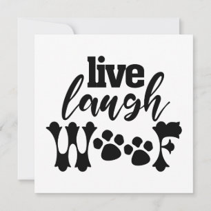 Tarjeta Vive, ríe, diseño de lana para cada amante de las