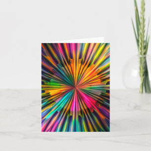 Tarjeta Vivid Multicolor Starburst