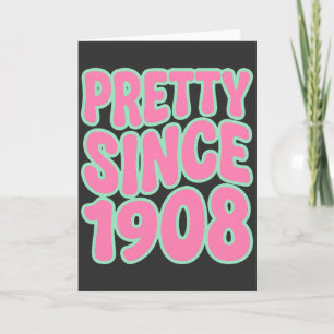 Tarjeta Viviendo bonito desde 1908 cumpleaños lindo