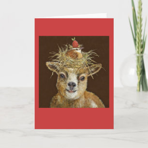 Tarjeta Viviendo en lo alto de la carta de cabra