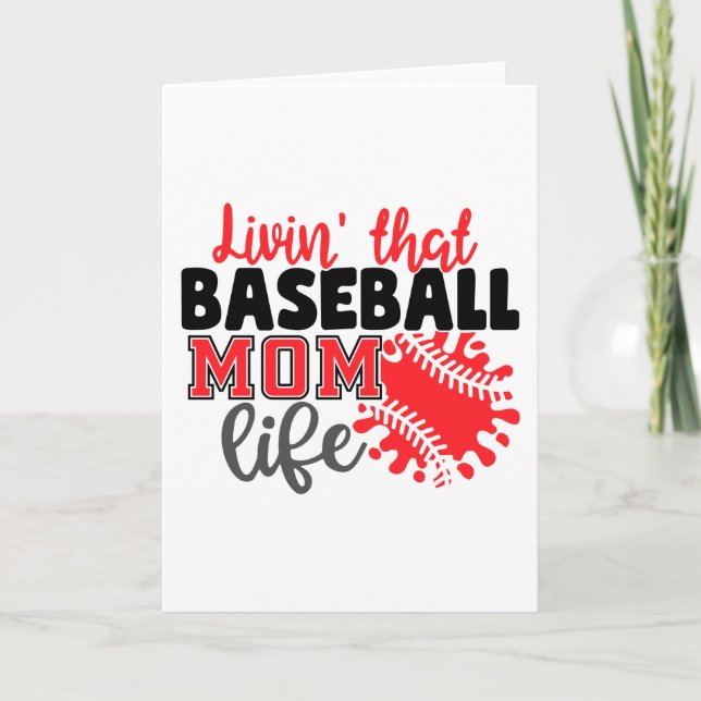 Tarjeta Viviendo la vida de esa madre del béisbol (Anverso)