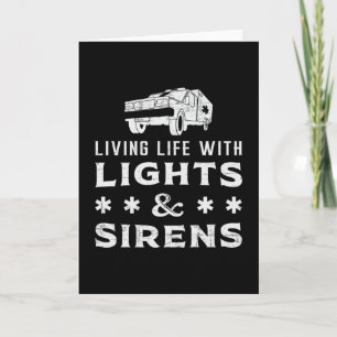 Tarjeta Vivir con luces Ambulancia paramédica EMS Ayuda EM