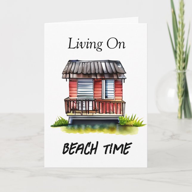 Tarjeta Vivir en tiempo de playa | Sólo digo HI (Anverso)