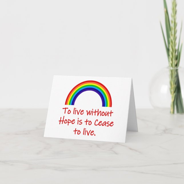 Tarjeta Vivir sin esperanza (Anverso)