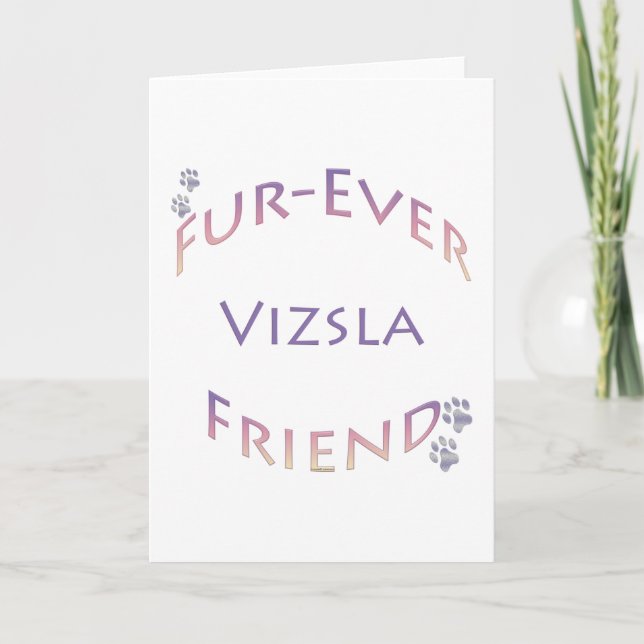 Tarjeta Vizsla Furever Friend (Anverso)