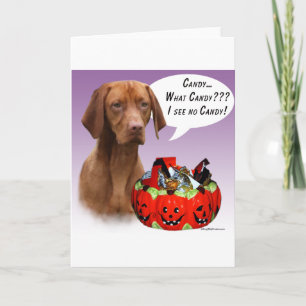Tarjeta Vizsla Halloween Candy