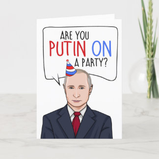 Tarjeta VLADIMIR PUTIN: ¿Estás Putin en un Fiesta?