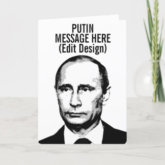 TARJETA VLADIMIR PUTIN PERSONALIZADO