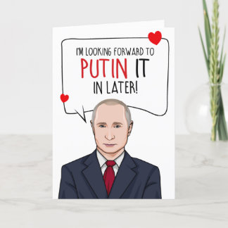 Tarjeta VLADIMIR PUTIN: Putin lo hará más tarde