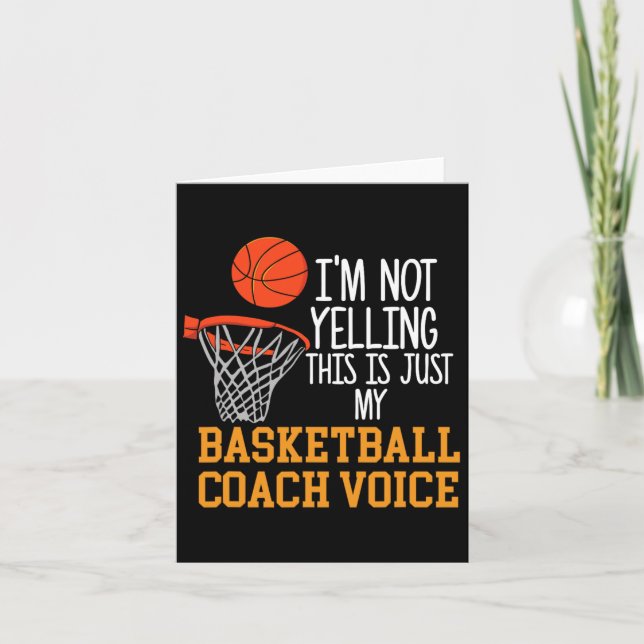 Tarjeta Voces del entrenador de baloncesto (Anverso)