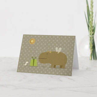 Tarjeta Volando Hippo y su amigo Little Worm